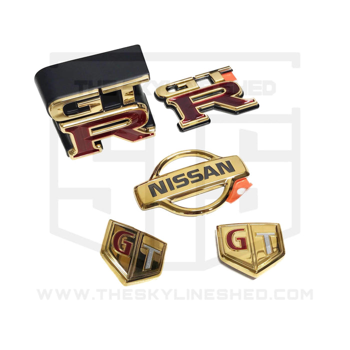 22k Gold Plated R34 GTR Emblem Set