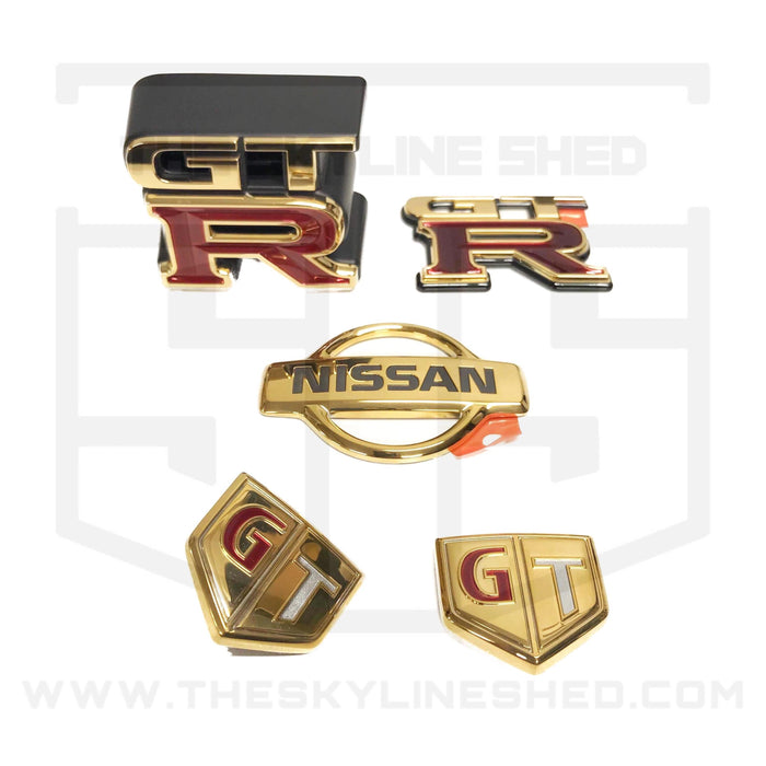 22k Gold Plated R34 GTR Emblem Set