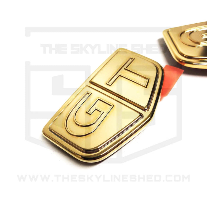 22k Gold Plated "GT" R33 Front Fender Emblems