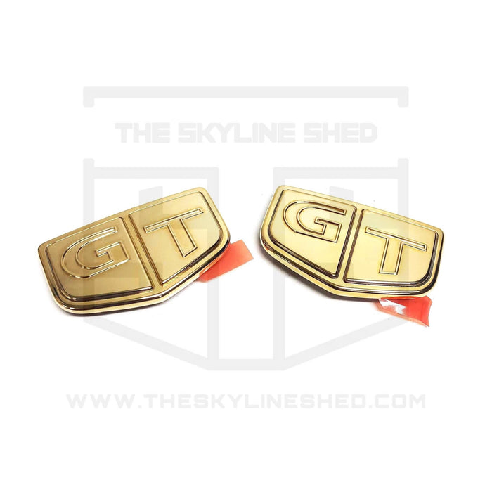 22k Gold Plated "GT" R33 Front Fender Emblems