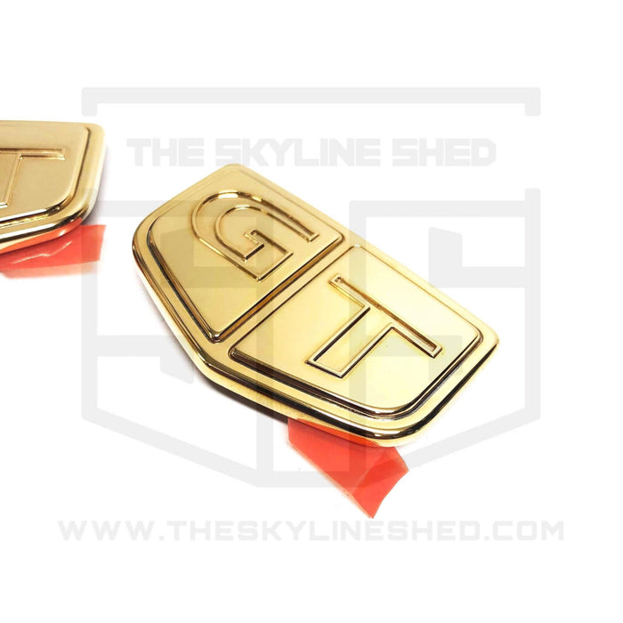 22k Gold Plated "GT" R33 Front Fender Emblems