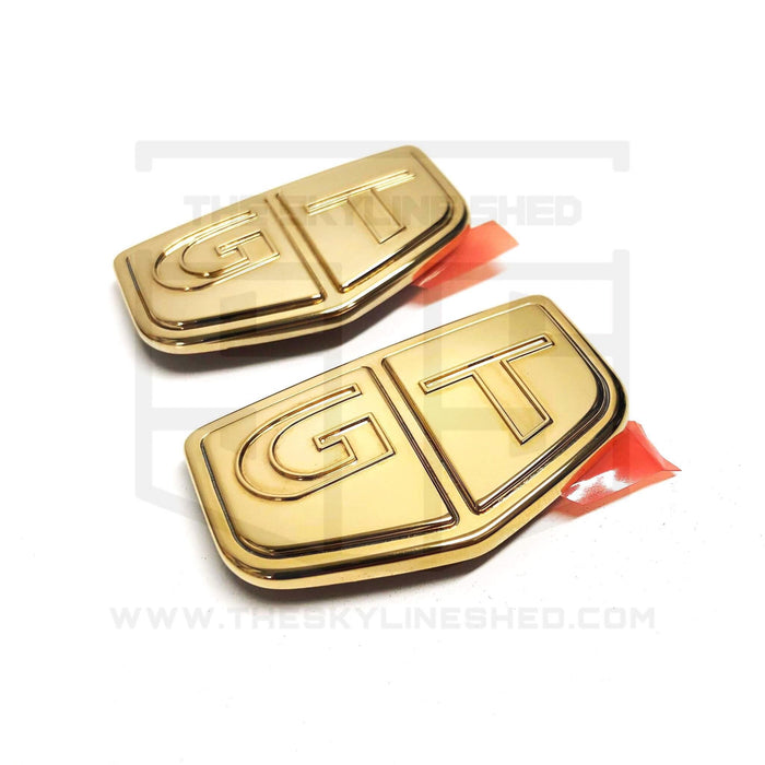 22k Gold Plated "GT" R33 Front Fender Emblems