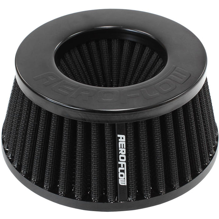 Short Stainless Steel Mesh 3" Pod Filter 76mm BLACK