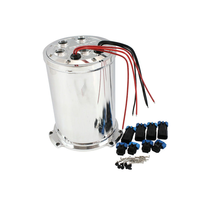 5Litre 'Polished' Billet Fuel Surge Tank to suit Triple Walbro 460/525L E85