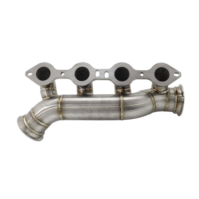 GM LS Passenger Side Single Turbo Stainless Steel Manifold 3" V-Bands, Suits GM LS Cross Over Turbo Manifold