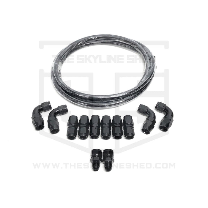 RB20DET Custom Braided Premium E85 Engine Bay Fuel Kit