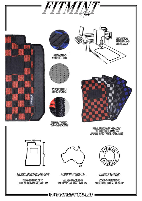 Evolution 7/8/9 Checker Floor Mats! (LHD)