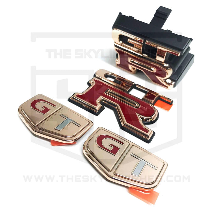 18k Rose Gold Plated R33 GTR Emblem Set