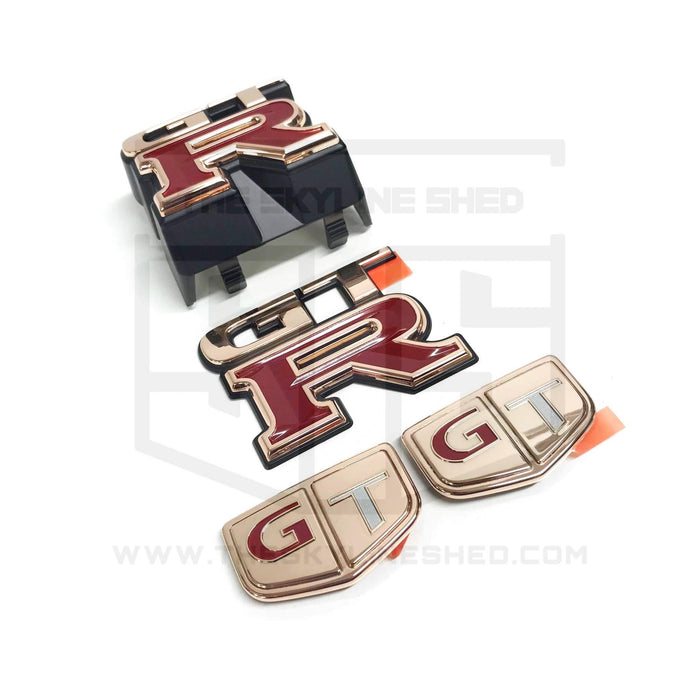 18k Rose Gold Plated R33 GTR Emblem Set