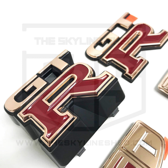 18k Rose Gold Plated R33 GTR Emblem Set