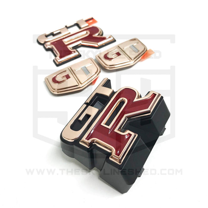 18k Rose Gold Plated R33 GTR Emblem Set