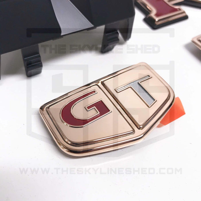 18k Rose Gold Plated R33 GTR Emblem Set