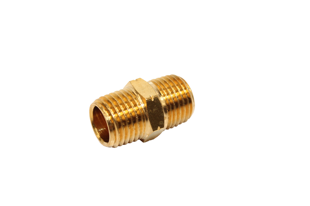 Nipple Hex Brass 1/4"M X 1/4"M