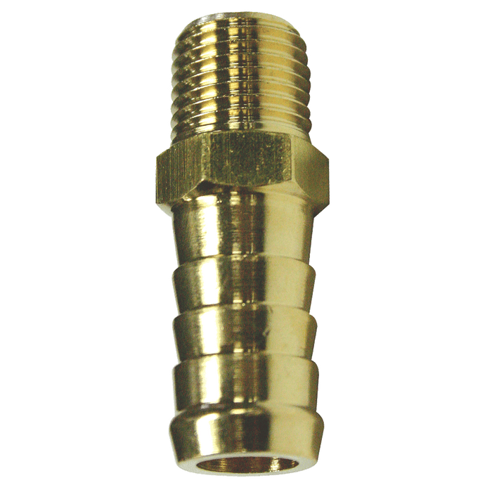 Barb Hose Brass 1/4"M X 1/2"