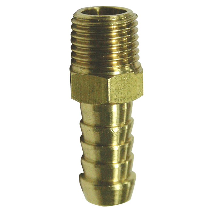 Barb Hose Brass 1/4"M X 3/8"