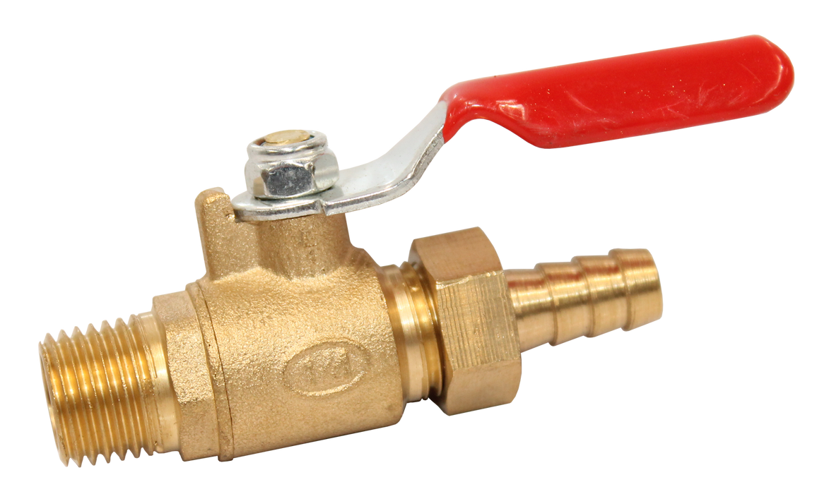 Valve Ball 1/4" With Hose Barb Tail