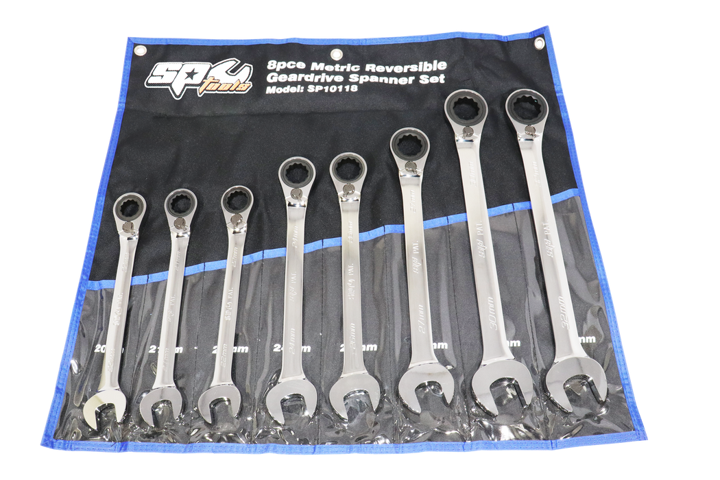 Set Spanner Roe Reversible Geardrive 8Pc Metric Sp Tools