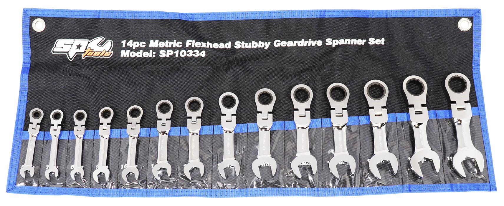 Set Spanner Roe Geardrive Flex Head 14Pc Metric