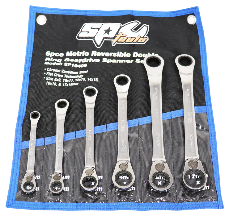 Set Spanner Double Ring 15? Offset 6Pc Metric Sp Tools