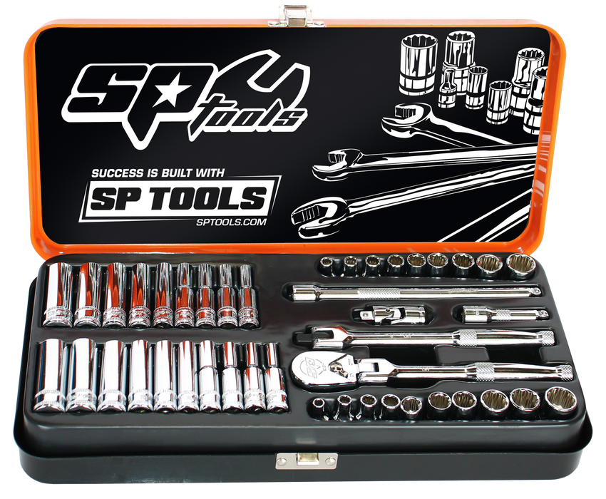 Socket Set 1/4Dr 12 And 6Pt 43Pc Metric/Sae