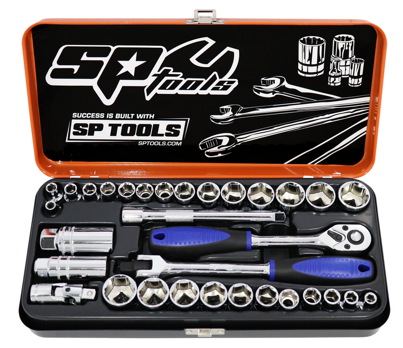 Socket Set 3/8Dr 6Pt 32Pc Metric/Sae