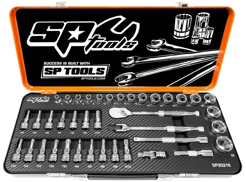 Socket Set 3/8Dr 6Pt 39Pc Metric