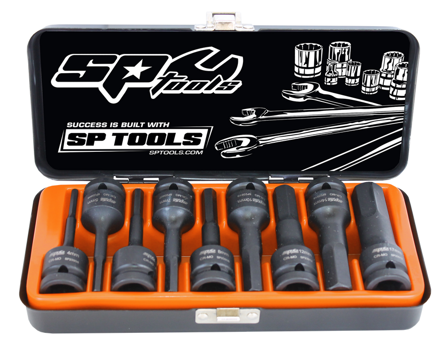 Socket Set Impact 1/2Dr Inhex 9Pc Metric