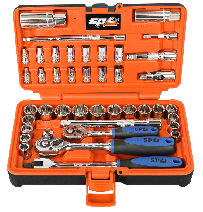 Socket Set 42Pc In X-Case 1/4"Dr & 3/8"Dr Met/Sae