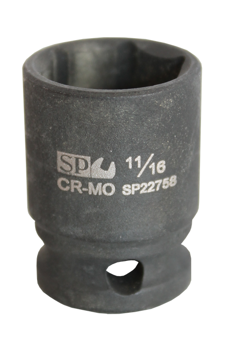 Socket Impact 3/8"Dr 6Pt Sae 1/4" Sp Tools