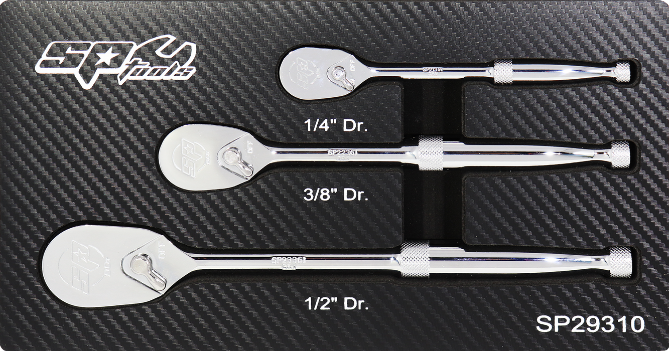 Ratchet Set 1/4,3/8,1/2Dr 90T Sealed Head Sp Tools