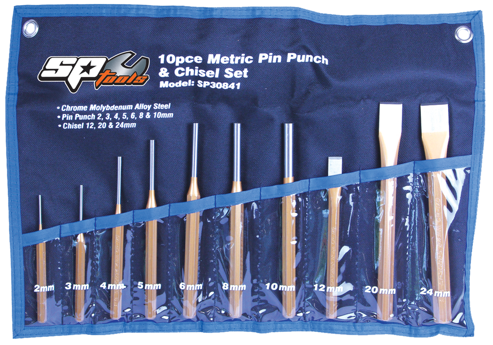 Pin Punch And Chisel Set -10Pcs