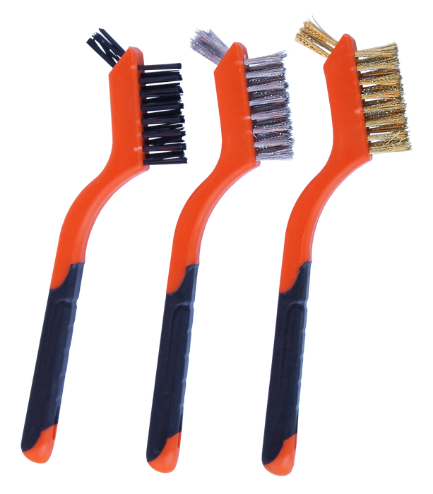 Brush Wire Mini 3Pc Set - 3 X 7 Row + 5 Hole Tip