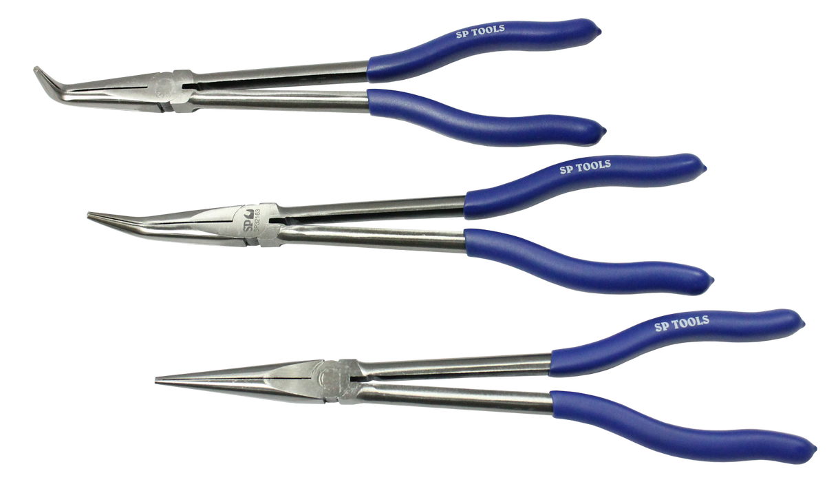 Pliers Set 3Pc Long Handle 275Mm 0, 45 & 90 Degree