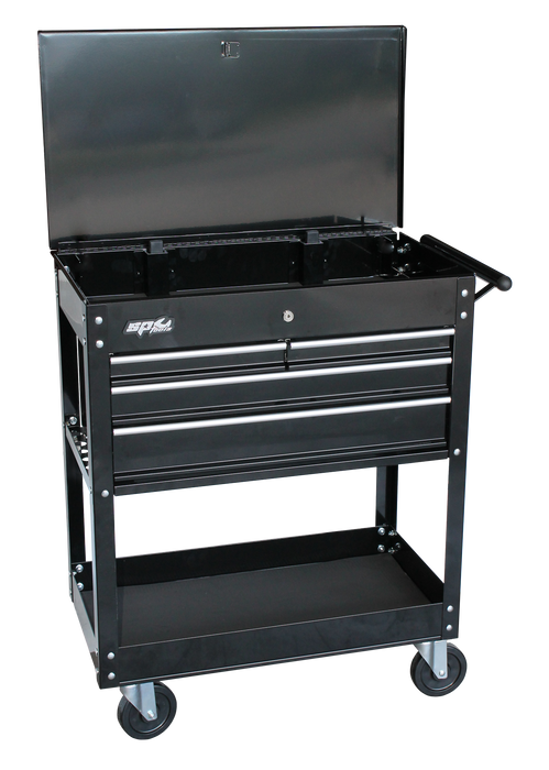 Tool Trolley - Dianostic 4 Drawer Black