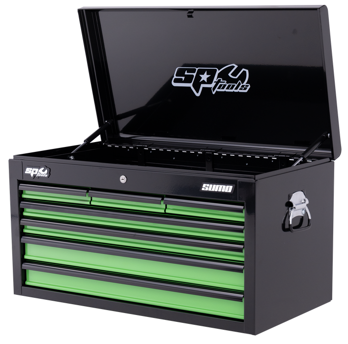 Tool Box - Sumo Series 7 Drawer Black/Green