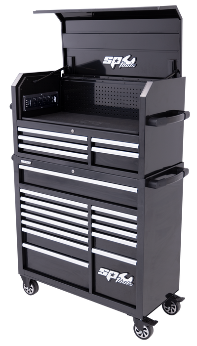 Tool Box - Sumo Series Hutch Combo 18 Drawer Black