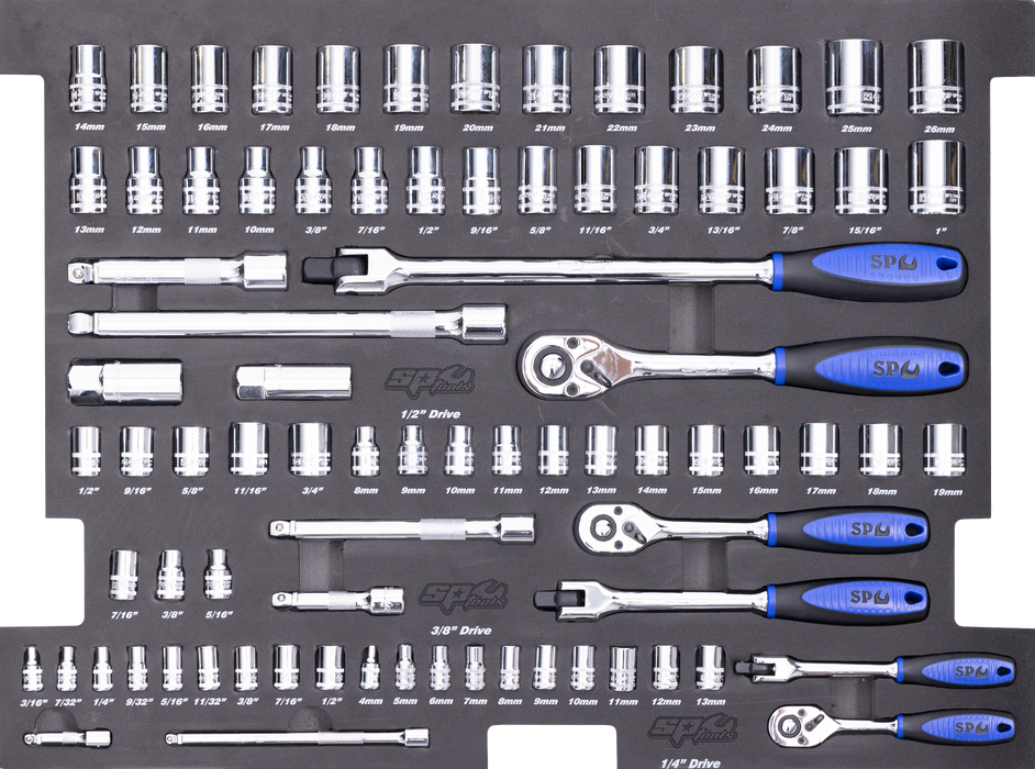 Eva Toolkit - 81Pc Metric/Sae- Socket And Accessories