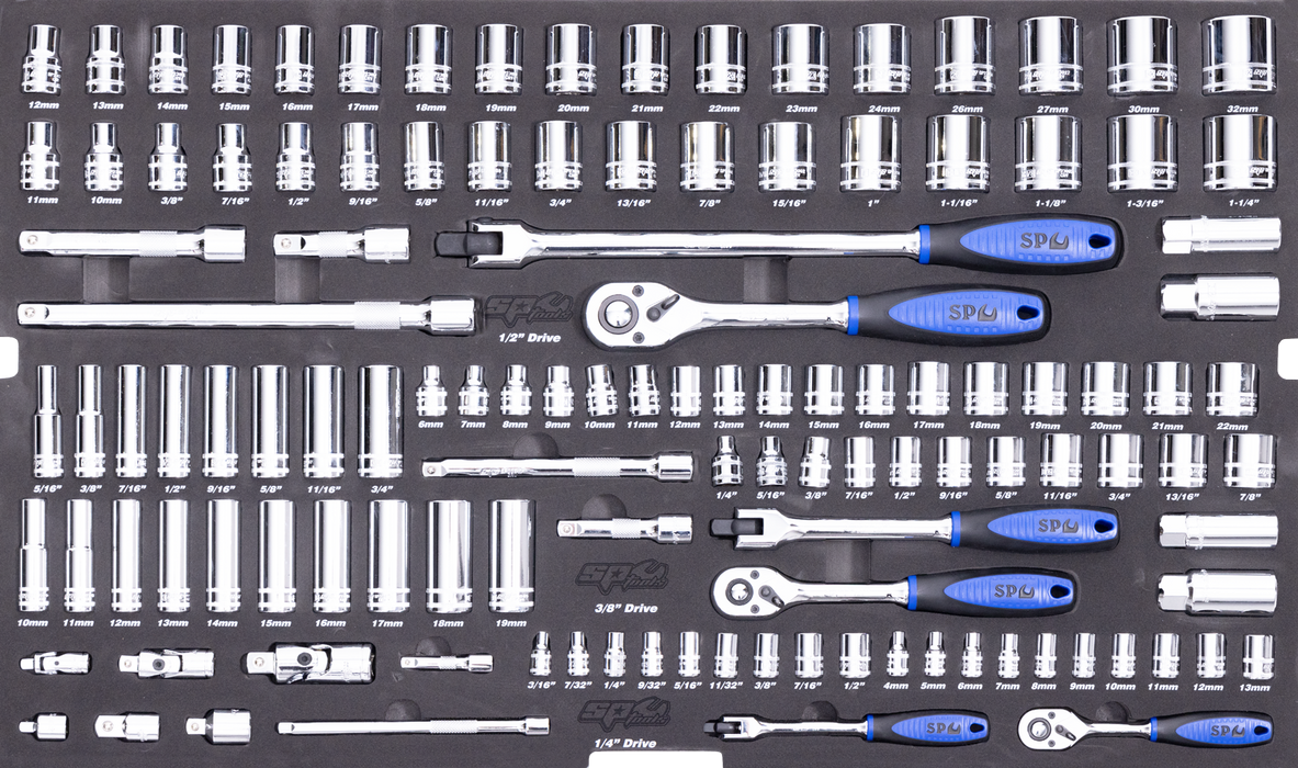 Eva Toolkit - 122Pc Metric/Sae- Socket And Accessories