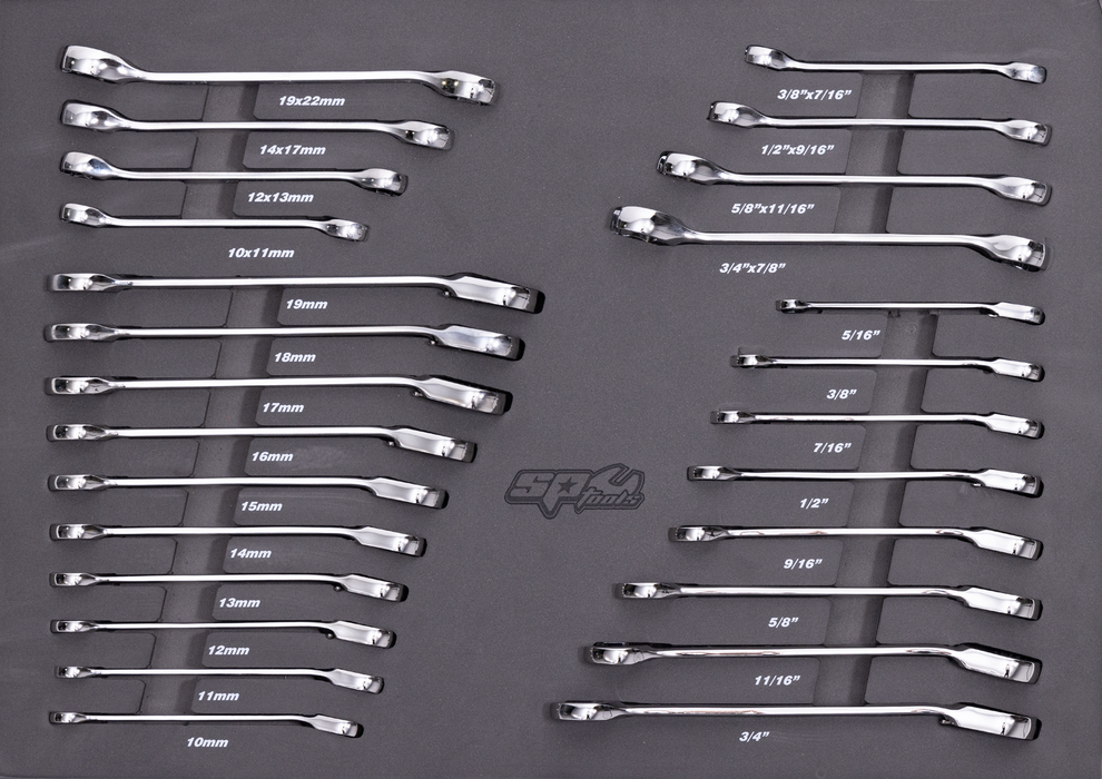 Eva Toolkit - 26Pc Metric/Sae - Flare And Geardrive Spanners