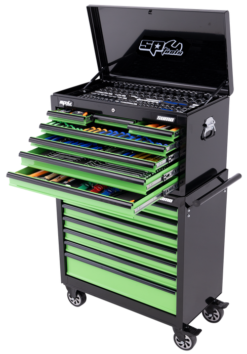 Toolkit 417Pc Metric/Sae - Sumo Series 14 Drawer Black/Green