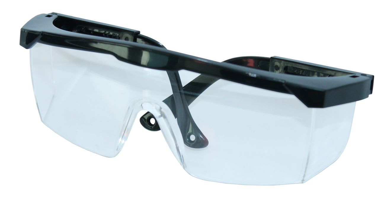 Glasses Safety Sp Clear Lens Black Arms