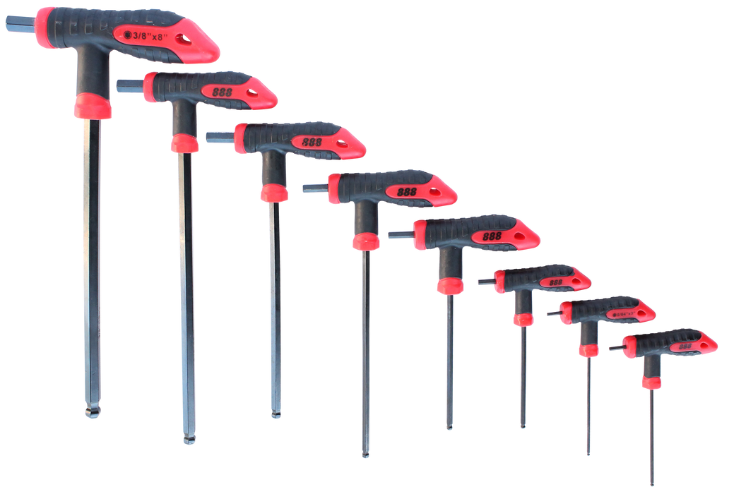 Hexkey T-Handle 8Pc Sae Set