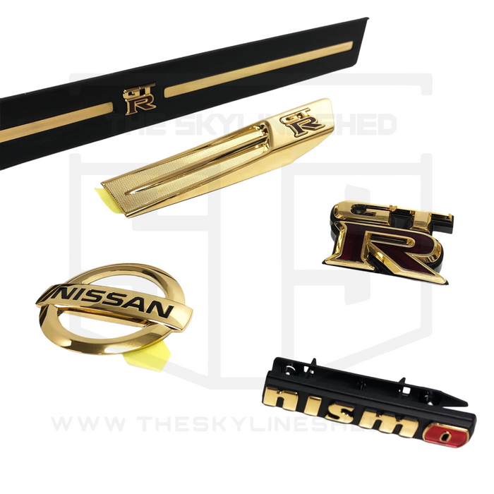 22k Gold Plated R35 GTR Emblem Set