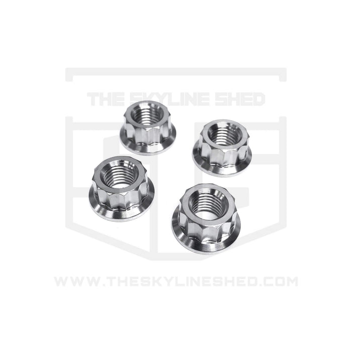 Titanium Front Strut Tower Nut Set to suit R32 / R33 / R34 ALL VARIANTS