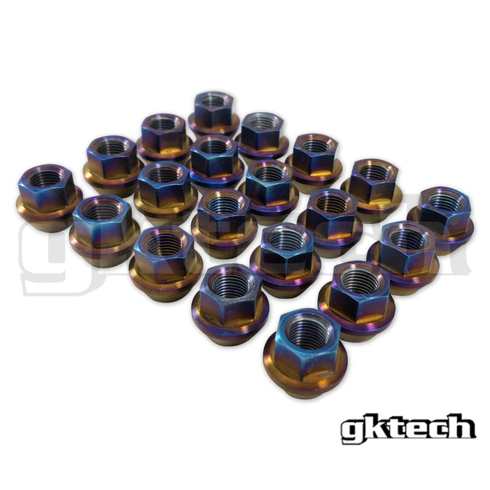 Open Ended Burnt Titanium Lug Nuts