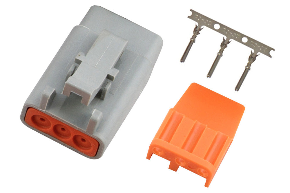 Plug and Pins Only - Male Deutsch DTM-3 Connector (7.5 Amp) HT-031001