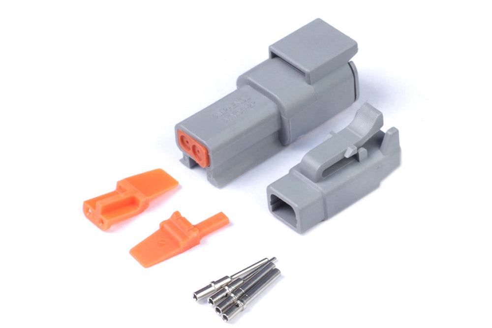 Plug and Pins Only - Matching Set of Deutsch DTM-2 Connectors (7.5 Amp) HT-031012