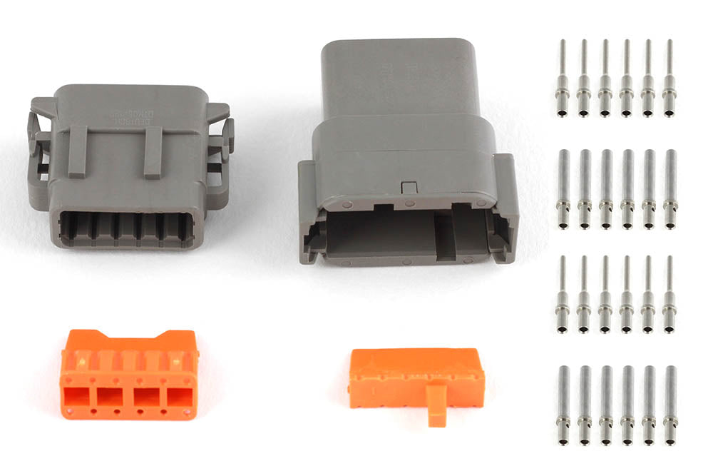 Plug and Pins Only - Matching Set of Deutsch DTM-12 Connectors (7.5 Amp) HT-031017