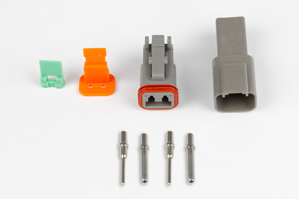 Plug and Pins Only - Matching Set of Deutsch DT-2 Connectors (DT06-2S + DT04-2P) - (13 Amp) HT-031112