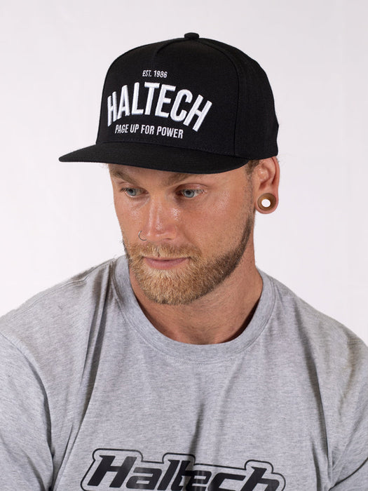 Haltech Snap Back Black with White Text HT-301002